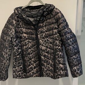 Karen Millen Leopard print packable down Puffer Jacket 
NWOT